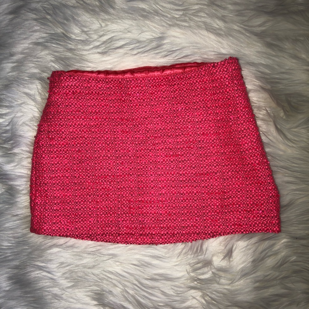 GAP Kids Hot Pink Tweed Mini Skirt Size Small - Picture 1 of 4